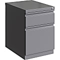 Lorell® 20"D Vertical 2-Drawer Mobile Box/File Pedestal File Cabinet, Silver