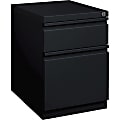 Lorell® 20"D Vertical 2-Drawer Mobile Box/File Pedestal Cabinet, Metal, Black