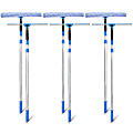 Gritt Commercial Pro Window Washing Kit With Squeegee, Washer And Telescopic Pole, 18" Squeegee And Washer/6' Pole, Multicolor, Pack Of 3 Kits 1 thumbnail image
