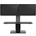 WorkPro® Perform Desk Riser By Humanscale, Dual Monitor, 30"W x 29-3/16 "D, Black