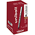 uni-ball® Vision™ Rollerball Pens, Fine Point, 0.7 mm, Gray Barrel, Black Ink, Pack Of 36 1 thumbnail image