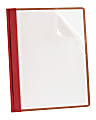 Earthwise® By Oxford™ Clear Front Report Covers With 3-Prong Fasteners, Red, Box Of 25 1 thumbnail image