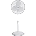 Lorell Pedestal Fan - 16" Diameter - 3 Speed - Oscillating, Tilt Adjustment - 47.3" Height x 17.8" Width x 17.8" Depth - Plastic - White