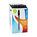 Paper Mate® InkJoy 100 Stick Pens, Medium Point, 1.0 mm, Black Barrel, Black Ink, Pack Of 48