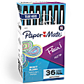 Paper Mate® Flair® Porous-Point Pens, Medium Point, 0.7 mm, Black Barrel, Black Ink, Pack Of 36 Pens