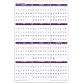 2024 AT-A-GLANCE® Yearly Wall Calendar, 24" x 36", January to December 2024, PM1228