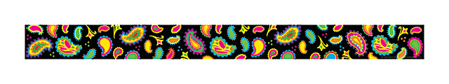 Barker Creek Straight-Edge Borders, 3" x 35", Neon Paisley, Pack Of 12 1 thumbnail image