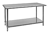 Quantum Stainless Steel Work Table With Adjustable Under-Shelf, 34”H x 60”W x 24”D, Silver 1 thumbnail image