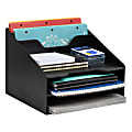Mind Reader Desktop Organizer, 9-1/2”H x 11-3/4”W x 12-1/2”D, Black 1 thumbnail image