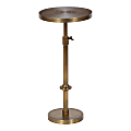 Kate and Laurel Engles Iron Round Drink Table, 30"H x 10"W x 10"D, Brass 1 thumbnail image