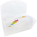JAM Paper® Expanding File, 6” Expansion, 5-1/2” x 8-1/2”, Clear