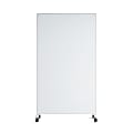 U Brands Double Sided Magnetic Glass Dry Erase Mobile Floor Easel, 72 X 42