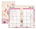 Blue Sky™ 18-Month Monthly Planner, 3 5/8" x 6 1/8", Lianne Pink, June 2016 to December 2017