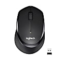 Logitech® M330 Silent Plus Wireless Mouse, Black, 910-004905