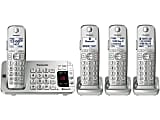 Panasonic® Link2Cell KX-TGE474S Bluetooth® Cordless Phone And 4 Handsets, Silver 1 thumbnail image