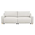 Lifestyle Solutions Serta Johann Convertible Sofa, 34-1/3"H x 90-1/5"W x 42-7/8"D, Cream/Natural