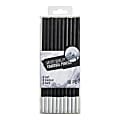 Brea Reese Charcoal Pencils, Medium Point, Natural Wood, Black, Pack Of 10 Pencils