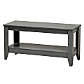 Baxton Studio Modern And Contemporary Coffee Table With Shelf, 19-3/4"H x 39-3/4"W x 15-3/4"D, Gray