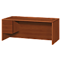 HON® 10700 Series Laminate Left-Pedestal Credenza, Cognac 1 thumbnail image