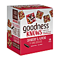 goodnessKNOWS Cranberry, Almond And Dark Chocolate Gluten-Free Snack Square Bars, Box Of 18 Bars