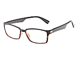 ICU Eyewear Rectangular Reading Glasses, Black, +2.50