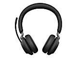 Jabra Evolve2 65 MS Stereo - Headset - on-ear - Bluetooth - wireless - USB-A - noise isolating - black - Certified for Microsoft Teams