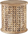 Powell Ismail Side Table, 18"H x 17"W x 17"D, Natural 1 thumbnail image