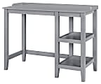 Ameriwood™ Home Eleanor Single Pedestal Desk, Gray