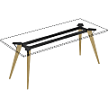 Lorell Relevance Series Natural Wood Desk Frame - 72" x 30" x 26.5" - Material: Wood - Finish: Natural