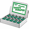 Unger Safety Scrapers - 1.50" Blade - Retractable, Safety Lock, Non-slip Grip - Green - 50 / Carton