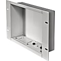 Peerless-AV In-Wall Recessed Cable Management And Power Storage Accessory Box Without Power Outlet, 17-7/16” x 11” x 3-13/16”, Silver, IBA2-W