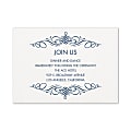 Custom Shaped Wedding & Event Reception Cards, 4-7/8" x 3-1/2", Surrounded By Swirls, Box Of 25 Cards