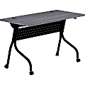 Lorell® 48"W Flip-Top Training Table, Charcoal/Black 1 thumbnail image
