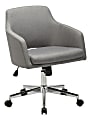Lorell® Mid-Century Modern Fabric Low-back Task Chair, Gray 1 thumbnail image