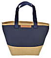 Out Of The Woods™ Mini Shopper Lunch Bag, 8-1/2"H x 6-1/2"W x 13"D, Sahara/Navy