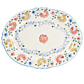 Gibson Elite Anaya Hand-Painted Oval Stoneware Serving Platter, 14", Multicolor 1 thumbnail image