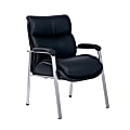 Serta® iComfort i5000 Bonded Leather Mid-Back Guest Chair, Onyx/Silver