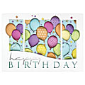 All-Occasion Cards, 7 7/8" x 5 5/8", Dazzling Balloons, Box Of 25