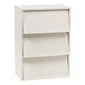 IRIS Wood Shelf With Pocket Doors, 3-Tier, White 1 thumbnail image