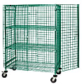 Quantum Proform Epoxy Stem 3-Level Security Cage, 69"H x 36"W x 24"D, Green