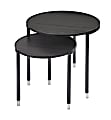 Adesso® Blaine Nesting Tables, Round, Black, Set Of 2 Tables 1 thumbnail image