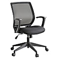 Lorell® Mesh Mid-Back Office Chair, Black