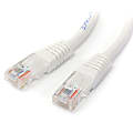 StarTech.com 1 ft White Molded Cat5e UTP Patch Cable  - 1ft Cat5e Patch Cable - 1ft Cat 5e Patch Cable - 1ft Cat5e Patch Cord - 1ft Molded Patch Cable - 1ft RJ45 Patch Cable