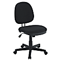 Lorell® Contoured Mid-Back Fabric Task Chair, Black