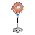 Optimus 14" Oscillating Pedestal Digital Dish Heater With Remote, White