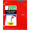 Five Star® 2-Pocket Stay-Put Plastic Folder, Fire Red 1 thumbnail image