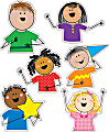 Creative Teaching Press Stick Kids Designer Cut-Outs, 10" x 10", Assorted Colors, Pack Of 12