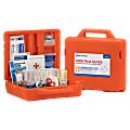 First Aid Only Weatherproof 215-Piece First Aid Kit, 4"H x 13"W x 12"D, Orange