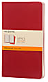 Moleskine Cahier Journals, 5" x 8-1/4", Ruled, 80 Pages, Cranberry Red, Set Of 3 Journals