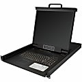 StarTech.com 8 Port Rackmount KVM Console w/ Cables - Integrated KVM Switch w/ 19" LCD - 1U LCD KVM Drawer 50000 MTBF - USB + VGA Support 1 thumbnail image